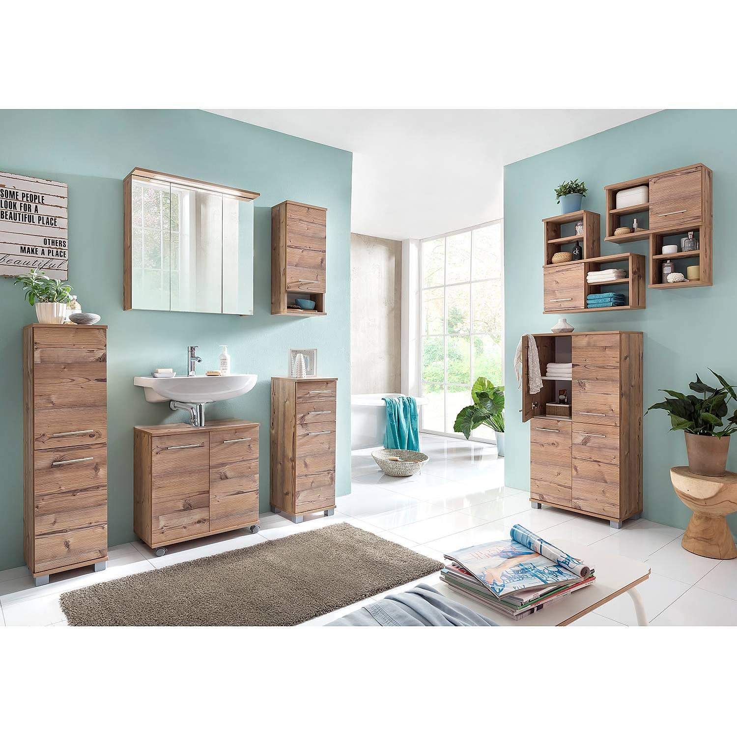 Wall cabinet Welnezz Swiveling Brown 4