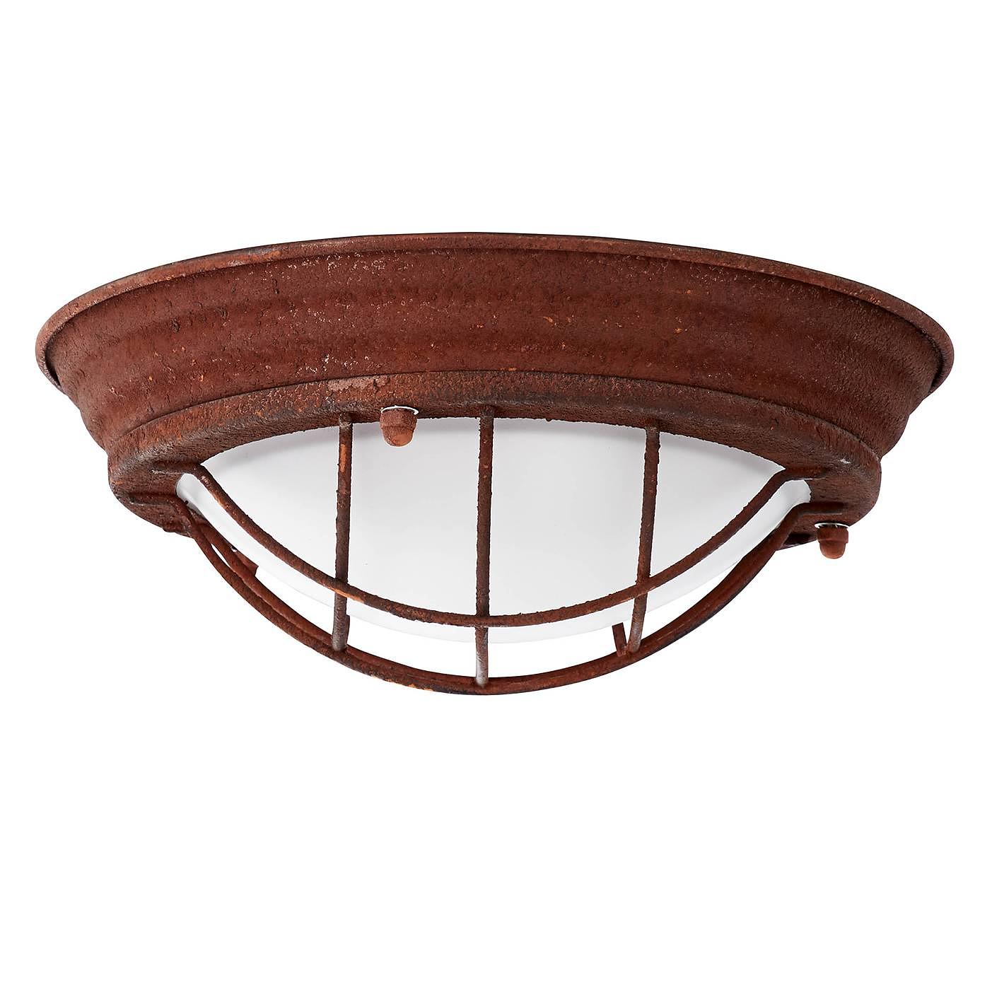 Wall lamp Typhoon I, Glass/Iron, Rust brown 1
