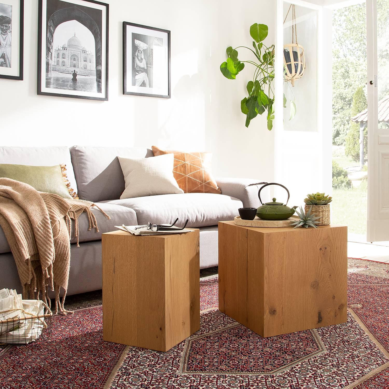 Cubus III Side Table Oak Brown 2