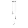LED pendant lamp Frizzante Glass Steel Number of flames: 3 1