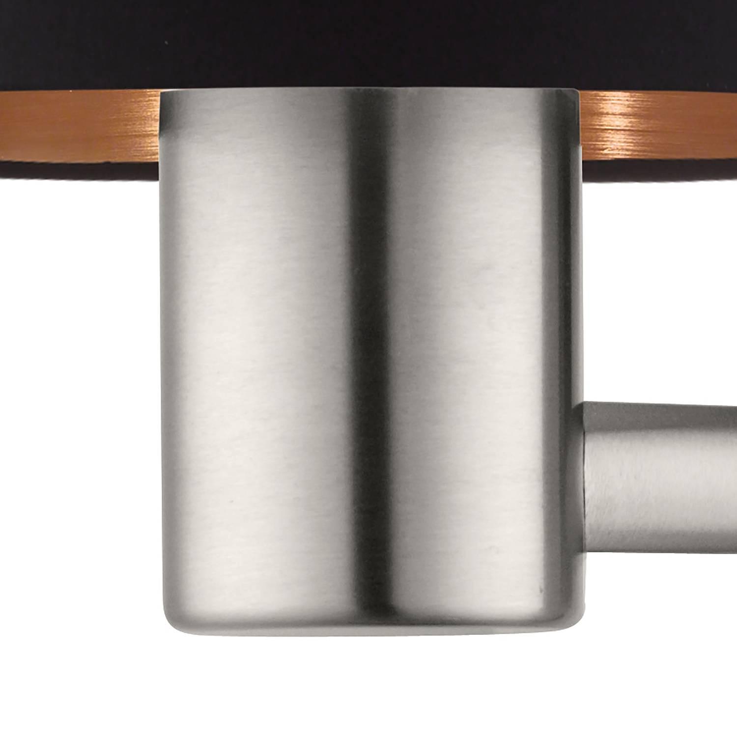 LED Wall Light Mixed Fabric Steel 2-flame 2