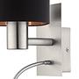 LED Wall Light Mixed Fabric Steel 2-flame 4
