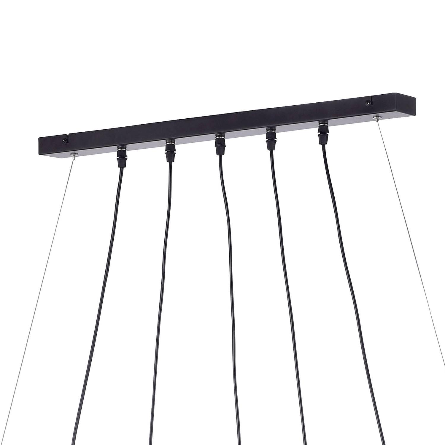 5-flame pendant lamp Damian Metal Wood 3