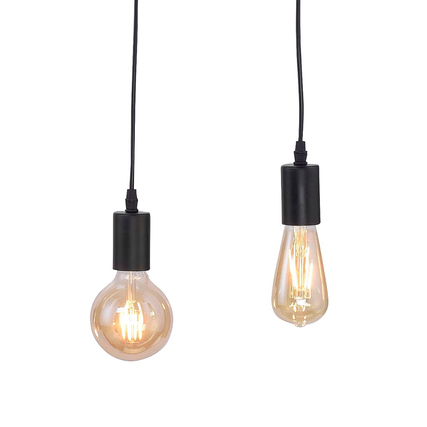 5-flame pendant lamp Damian Metal Wood 4