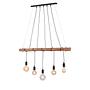 5-flame pendant lamp Damian Metal Wood 2