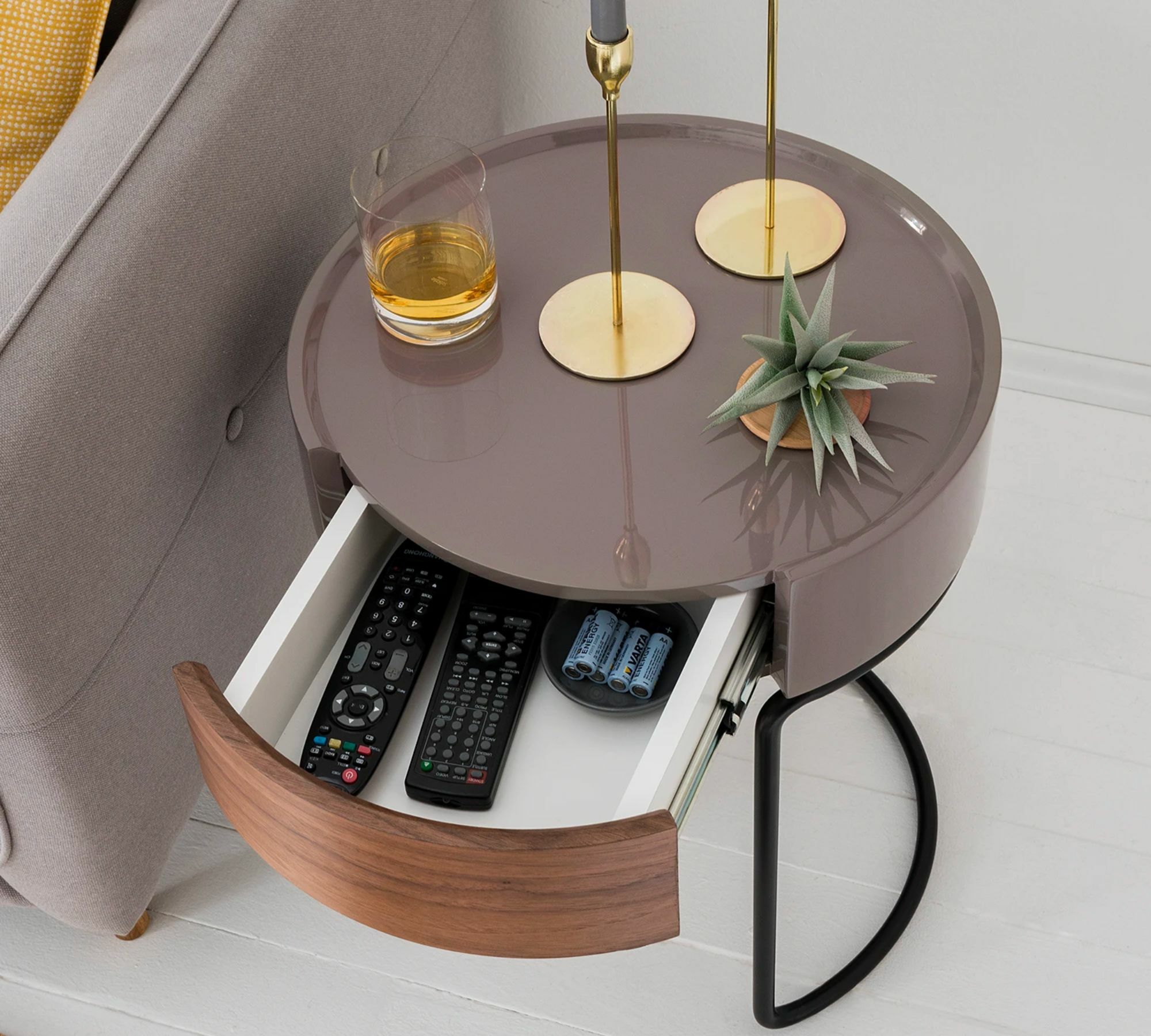 Side table Don Wood material / Metal Brown / Black 9