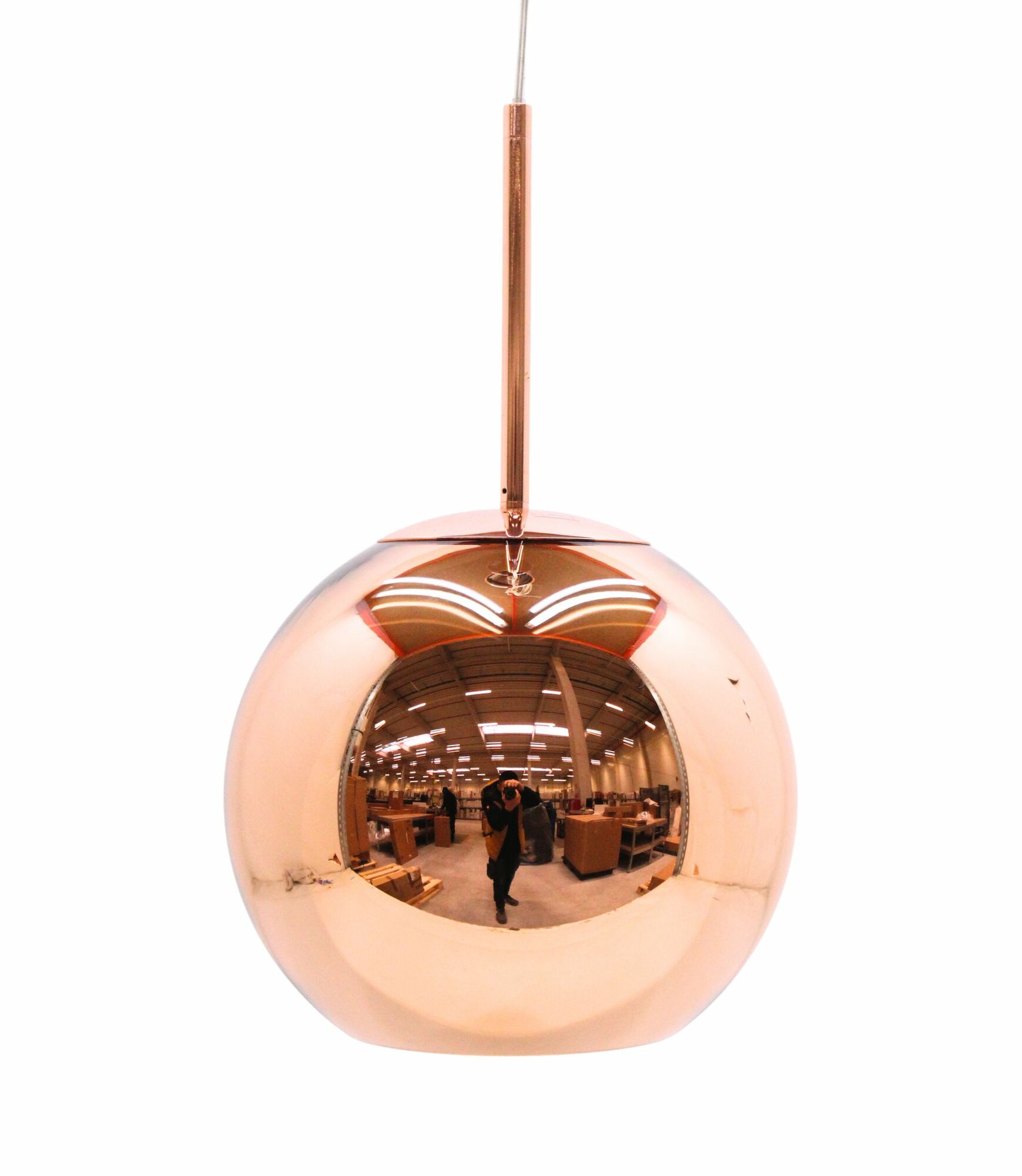 Copper LED Pendelleuchte Rund Ø 25cm Kupfer 0