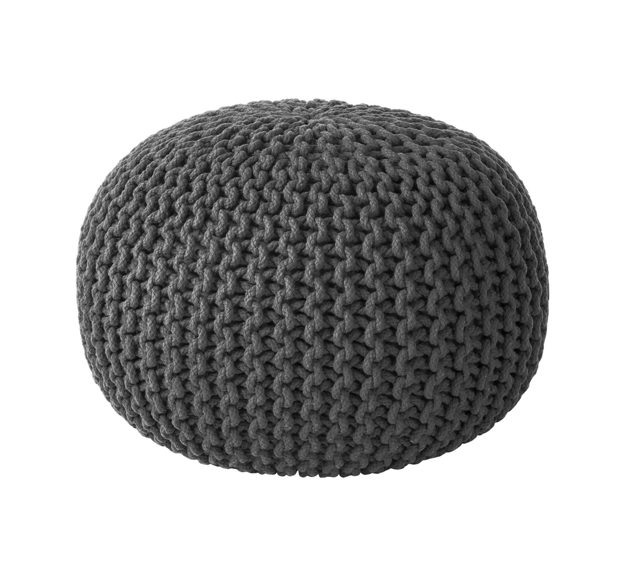 Pouf Webstoff Grau 1