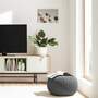 Pouf Webstoff Grau 0