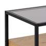 Nachtkommode Rauchglas Metall Wildeiche Dekor 4