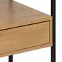 Nachtkommode Rauchglas Metall Wildeiche Dekor 5