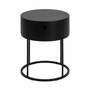 Nightstand Wood Metal Matte Black 2