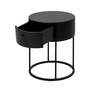 Nightstand Wood Metal Matte Black 3