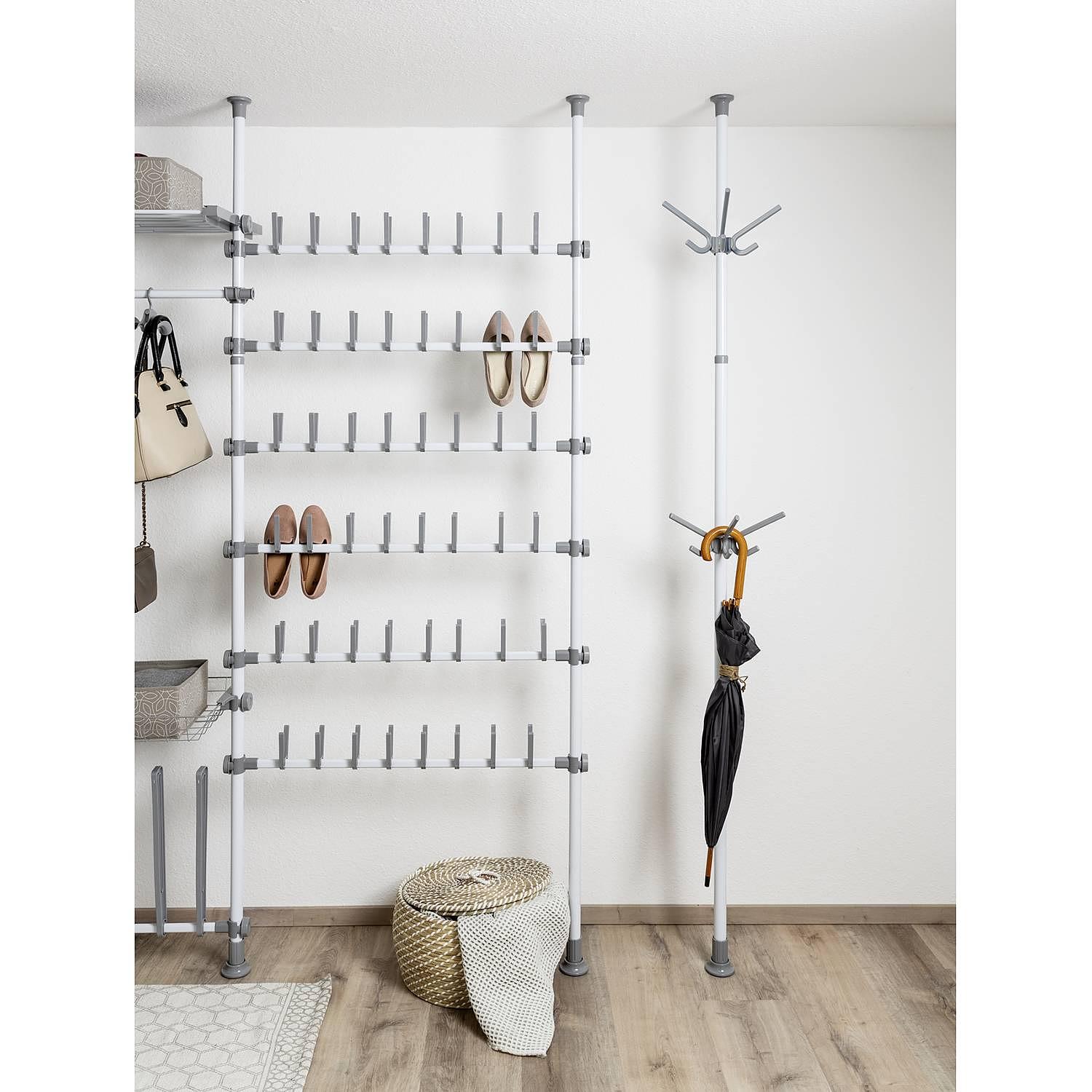 Telescopic clothes rack Hercules I Metal White 1 set 3