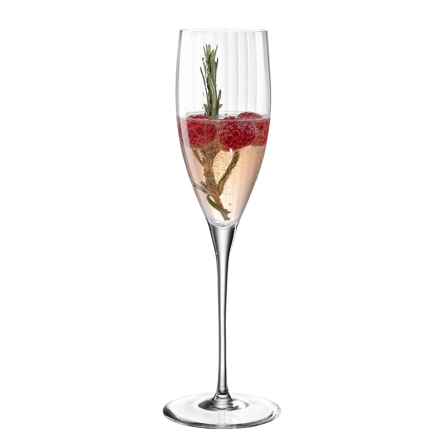 6x Champagne glass Poesia (crystal glass translucent 4