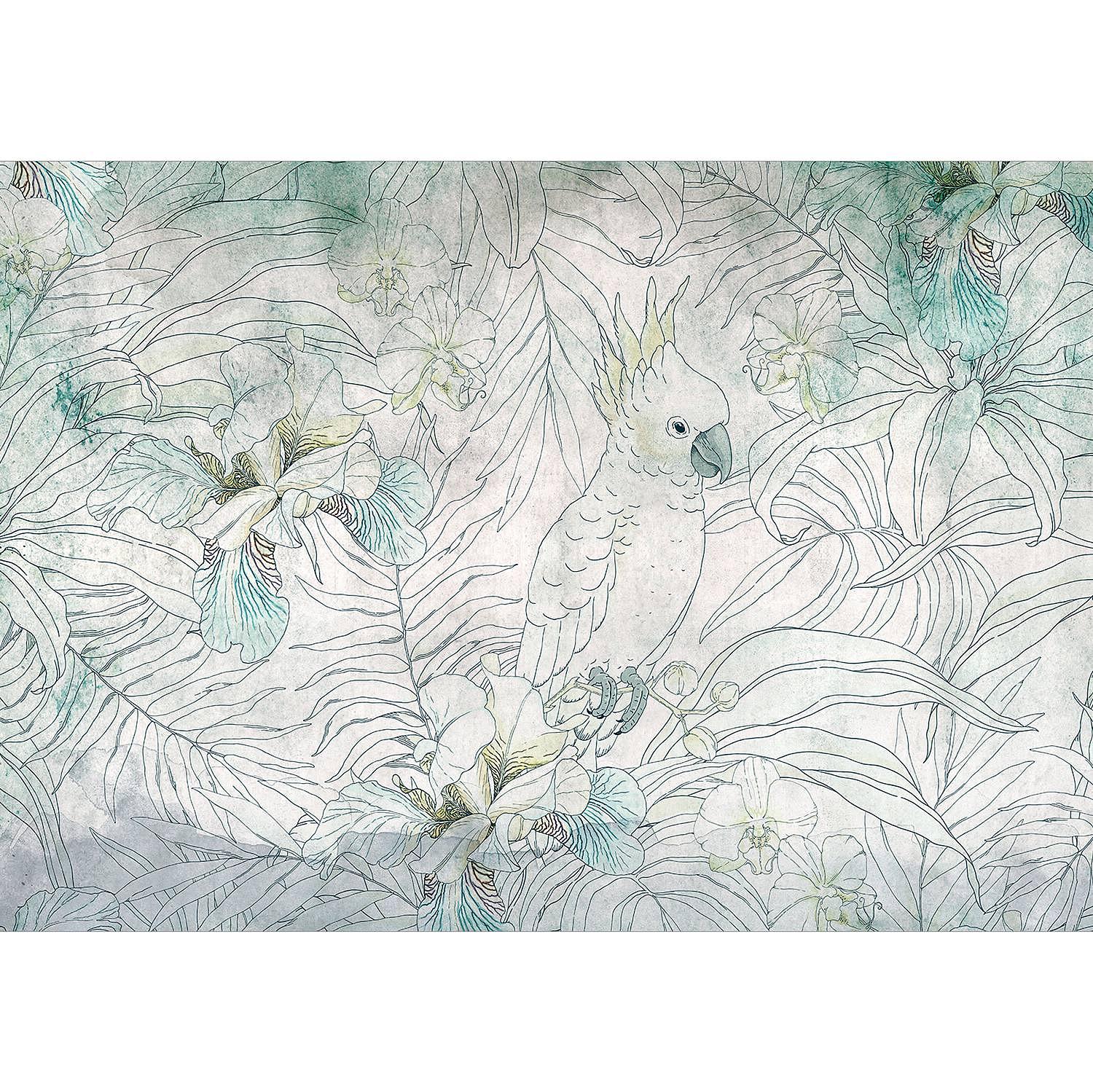 Non-woven photo wallpaper Cockatoo Garden Premium 1