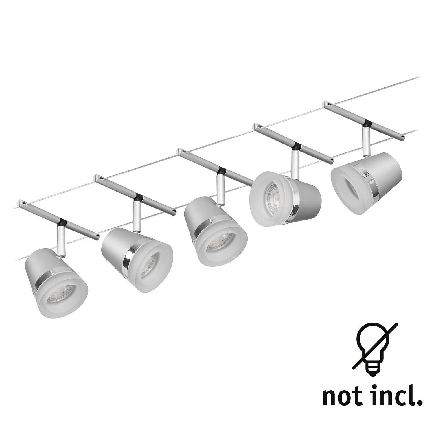 5-flame LED ceiling light Cone I Aluminum 3