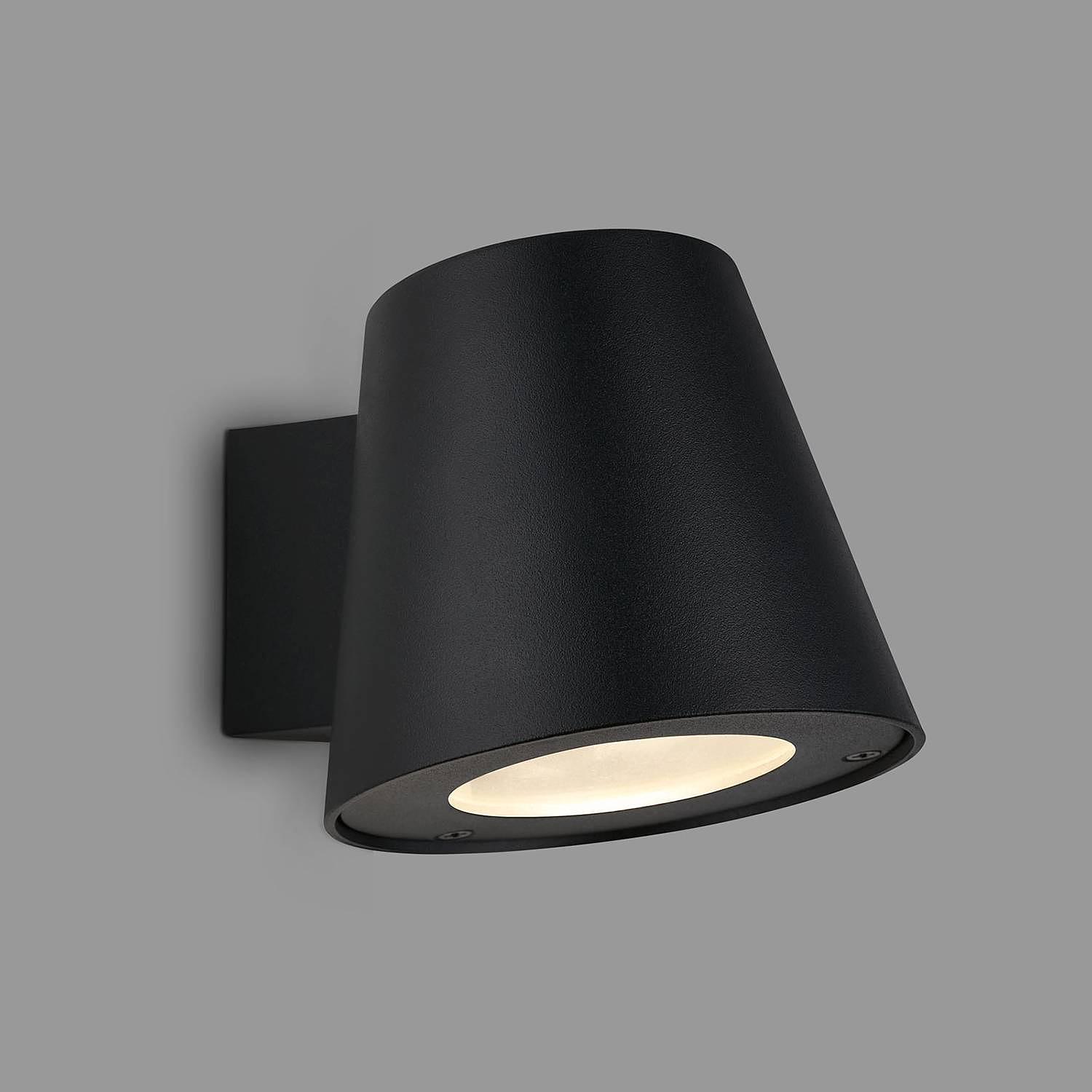 Naples LED outdoor wall light clear glass aluminum 1-light 2