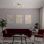 2-Burner LED Ceiling Light Frame IV Nylon Iron 3