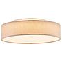 LED-Deckenleuchte Baska Mischgewebe Eisen Braun 1