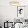 LED-Deckenleuchte Baska Mischgewebe Eisen Braun 2