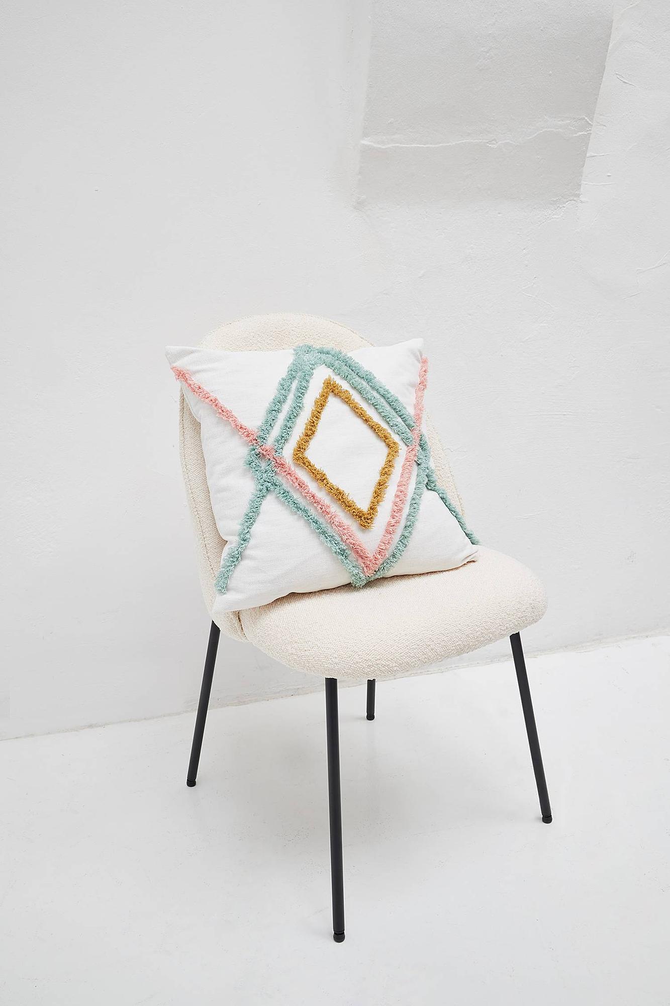 Colour Rhombus Pillowcase Linen Polyester 45 x 45 cm 2