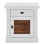 Massive nightstand Lysbro pine solid white 4