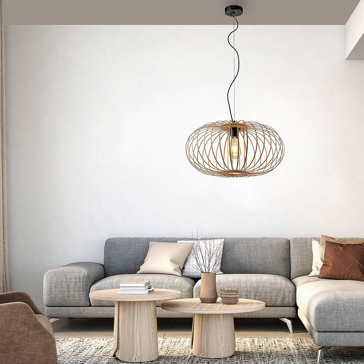 Racoon Pendant Lamp Bamboo Iron 1-light 3