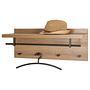 Wall coat rack Dunnet 75 cm Oak Decor Black 2