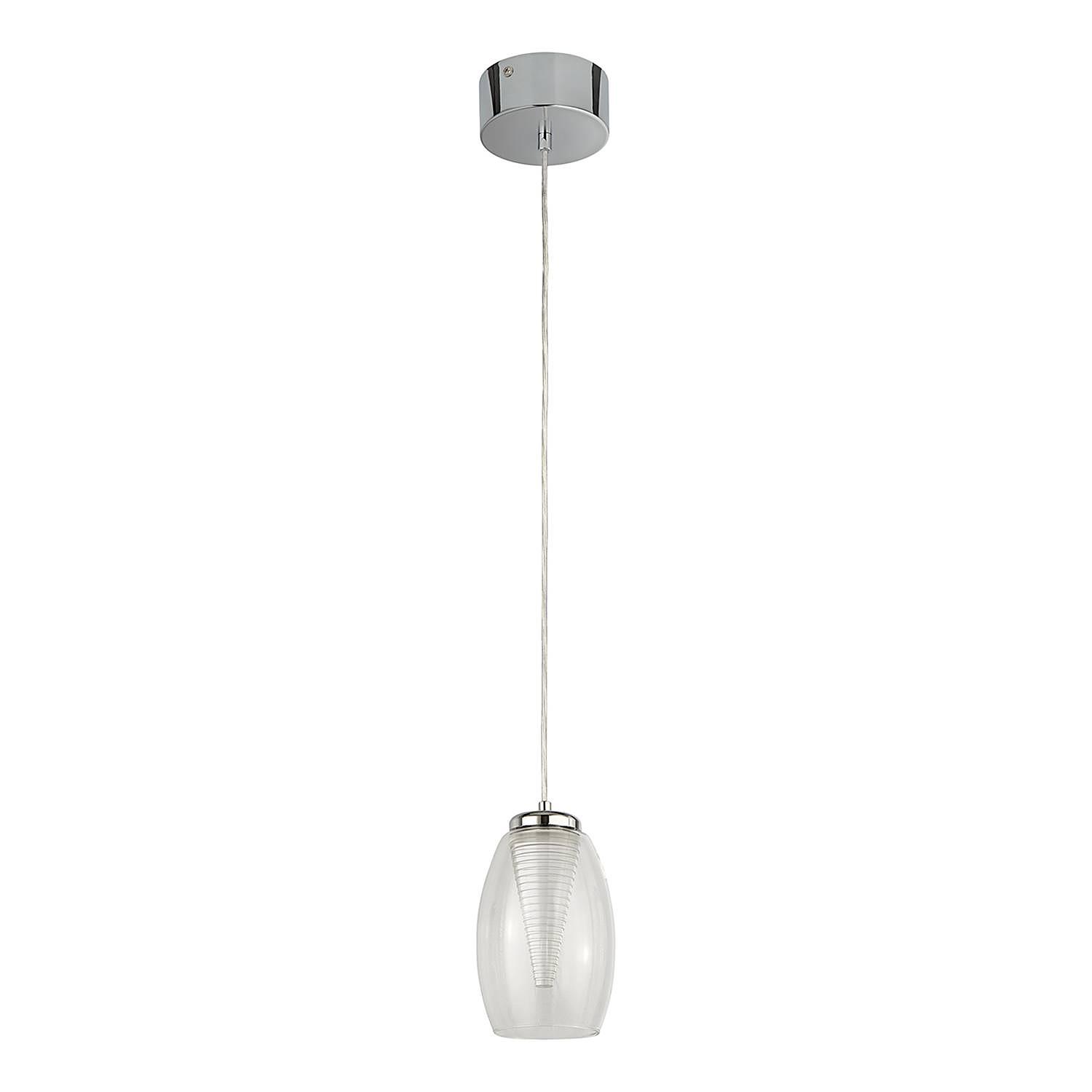 Pendant lamp Cyclone Steel Transparent 1