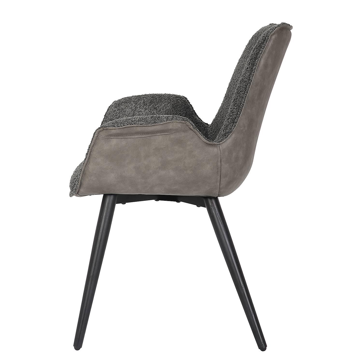 Upholstered Chair Throne Grey 2