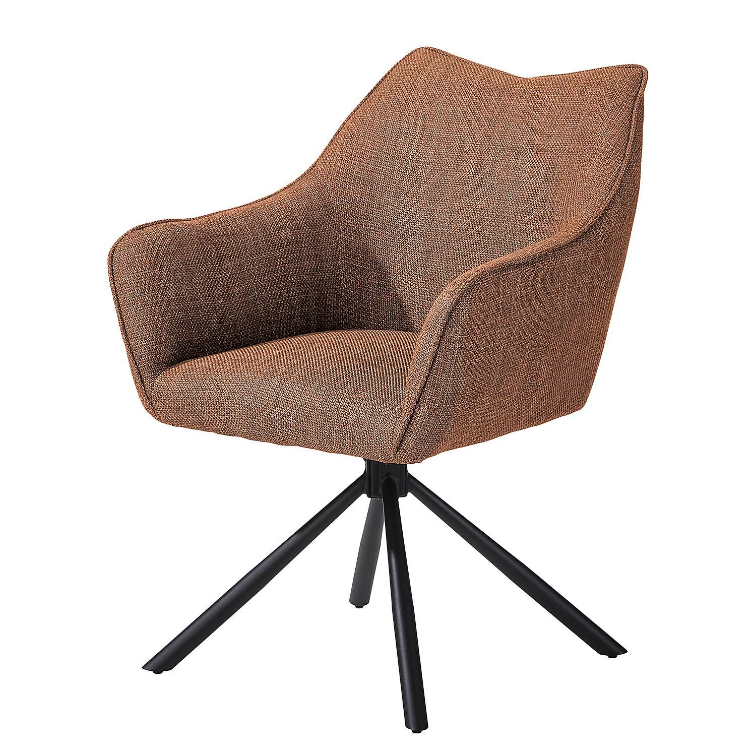 Rotating armchair Solin rust brown 1