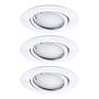 3x LED Recessed Light Coin Dimmable White 3