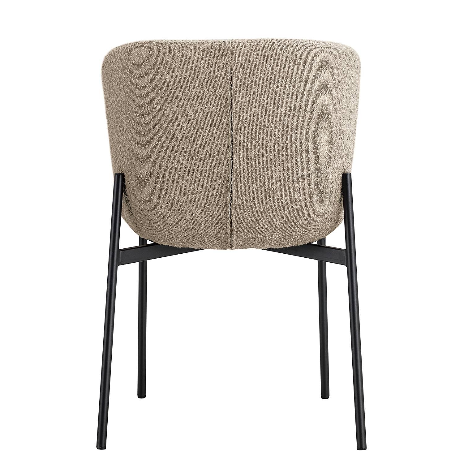 2x upholstered chair Mouzon boucle sand 3