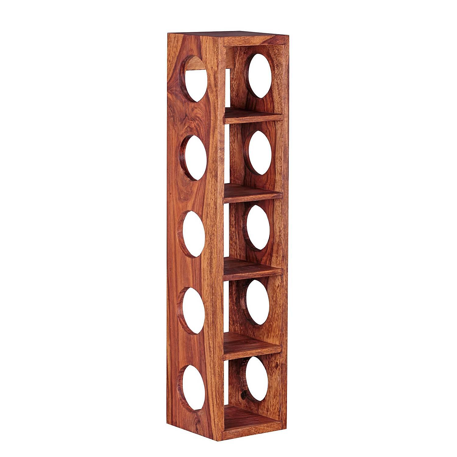 Raveo Wine Rack Sheesham Solid Wood 3