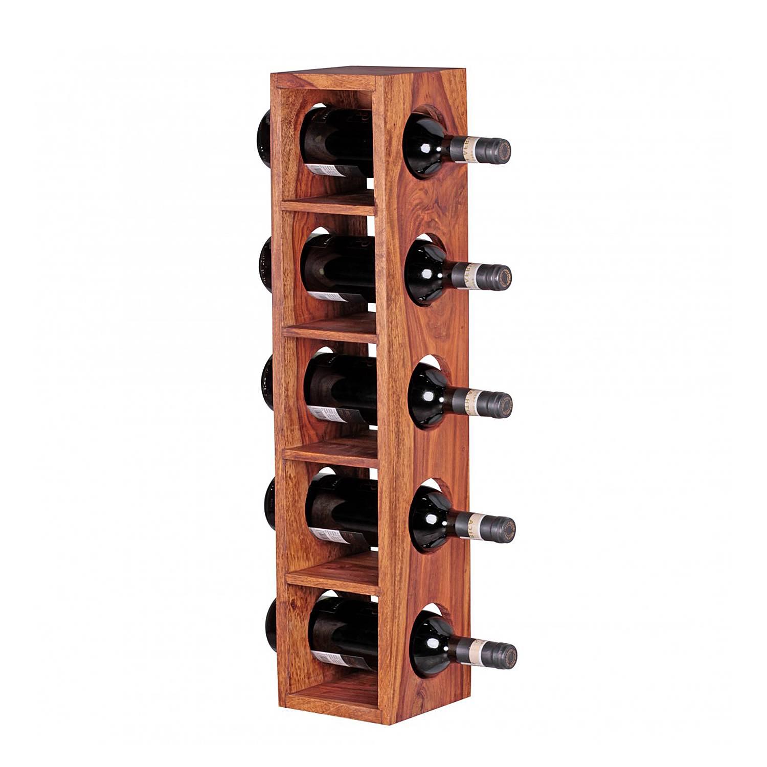 Raveo Wine Rack Sheesham Solid Wood 1