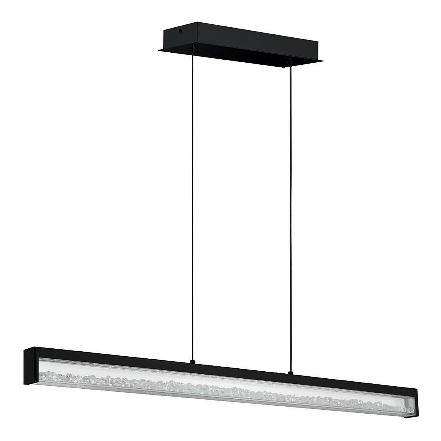 6-flame pendant lamp Cardito 1 steel clear glass 1