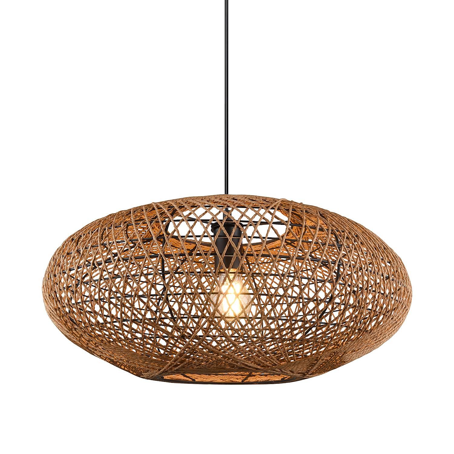 Pendelleuchte Hedda Rattan Stahl 1
