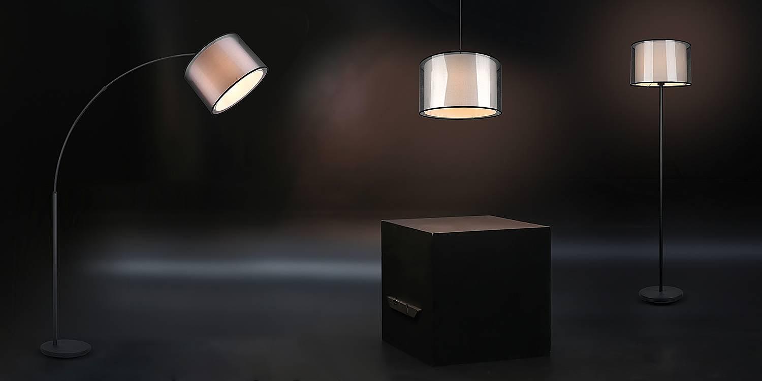 Pendant lamp Burton fabric steel 4