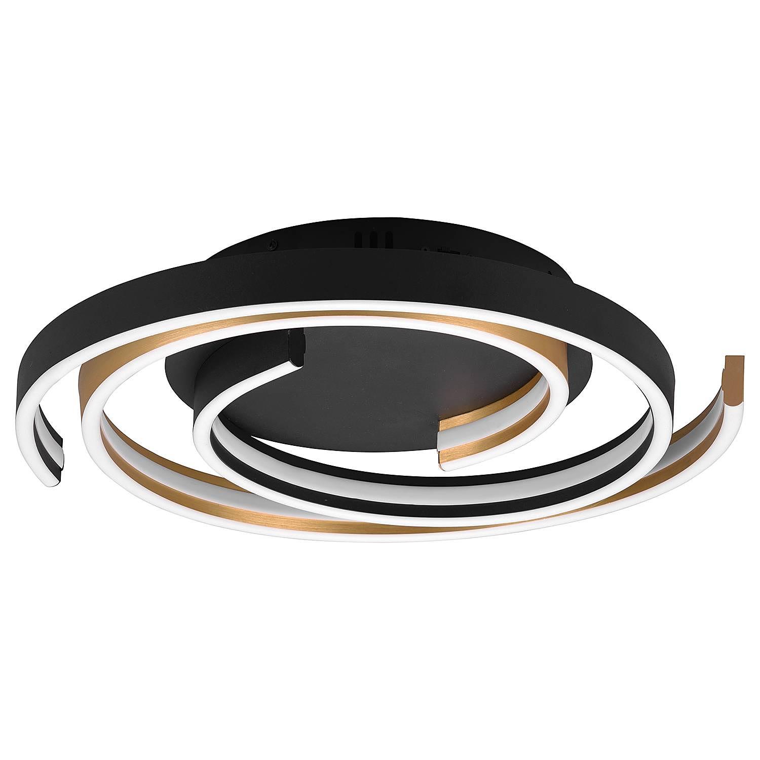 LED ceiling light Caya Black Ø 50cm 3