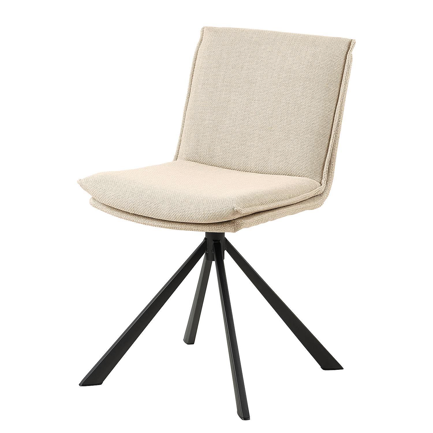 Upholstered chair Gulstav Structured fabric Steel Beige 1