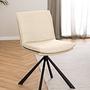 Upholstered chair Gulstav Structured fabric Steel Beige 3