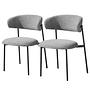 2x Upholstered chair Podington Grey 1