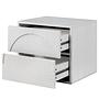 Nightstand Yolmeh Real wood veneer White 1