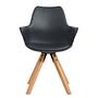 Armchair Skava Solid Wood Dark Grey 1