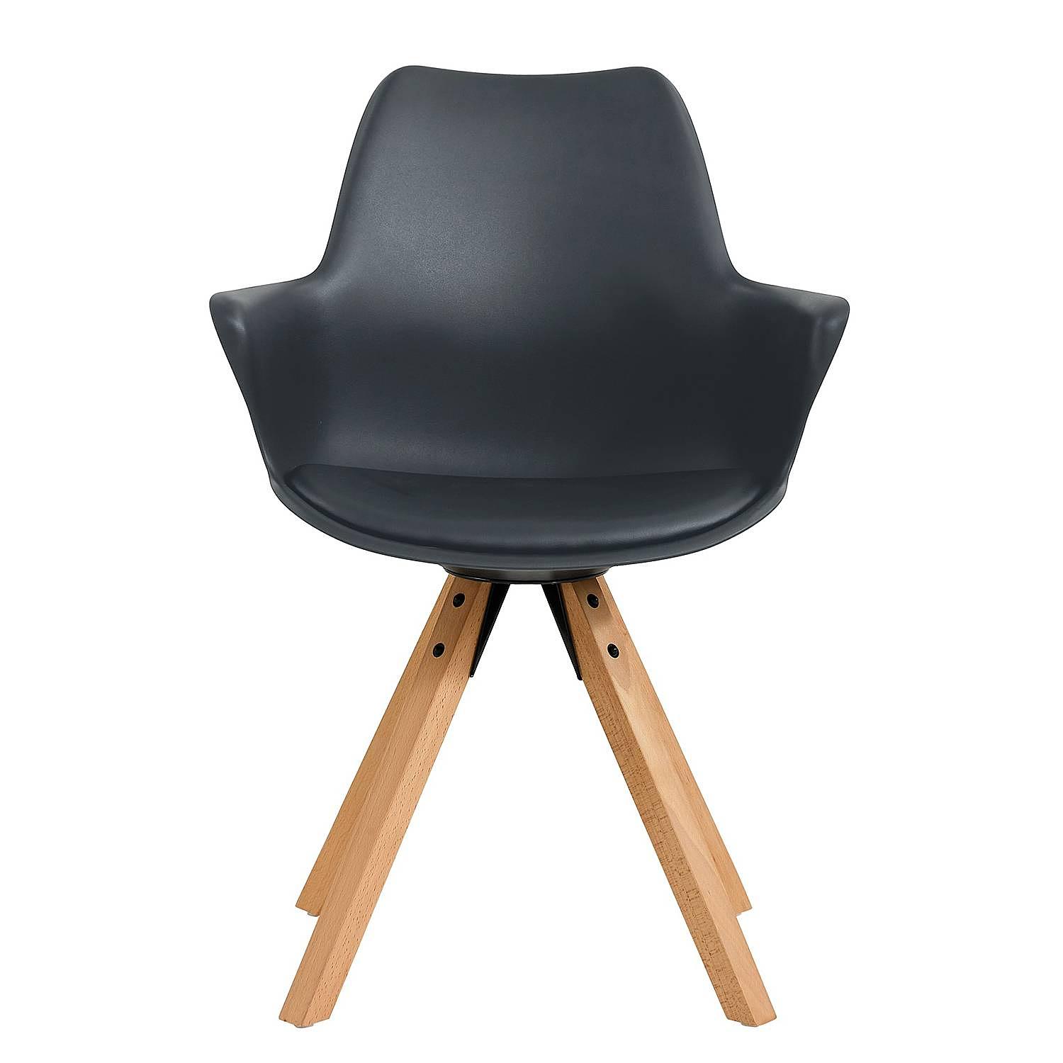 Armchair Skava Solid Wood Dark Grey 1