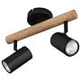 3-flame ceiling spotlight Herti Iron Eucalyptus 3