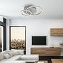 LED Ceiling Light Arruda Round Aluminum Silver 3