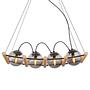 Leona pendant lamp stained glass iron 4-flame 1