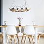 Leona pendant lamp stained glass iron 4-flame 2